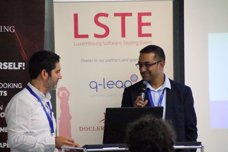 Speakers chatting at LSTE 2018