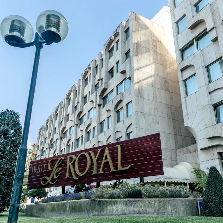 The facade of Hotel Le Royal, Luxembourg City